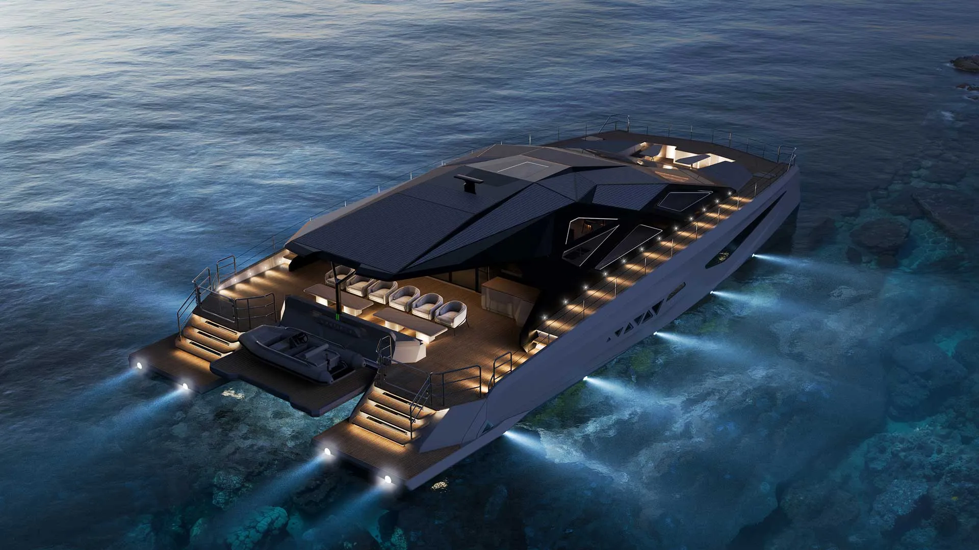 LANIAKEA luxury yacht exterior design by Chulhun Park showing elegant lines and panoramic glass